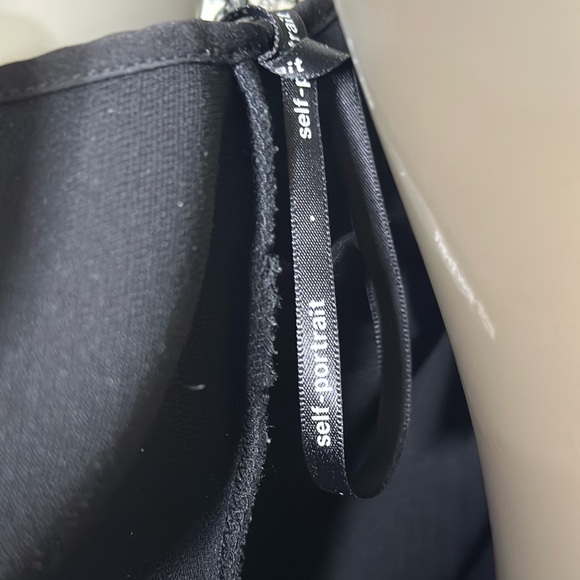 SELF POTRAIT Black Cape Dress  Lace Mini Dress US 10 - Picture 8 of 10